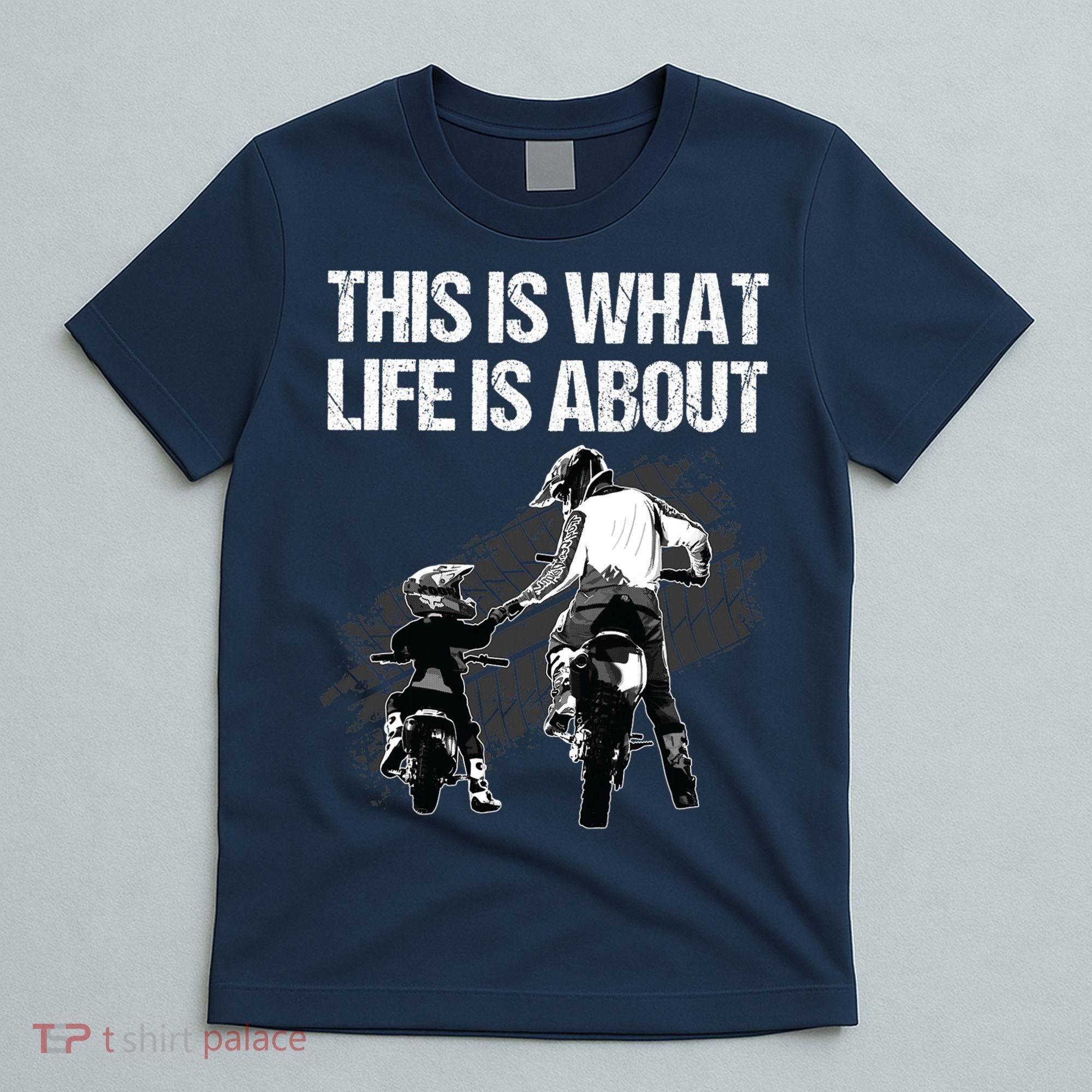 Funny Dirt Bike Art For Men Dad Boys Kid Motorcycle Lover T-Shirt