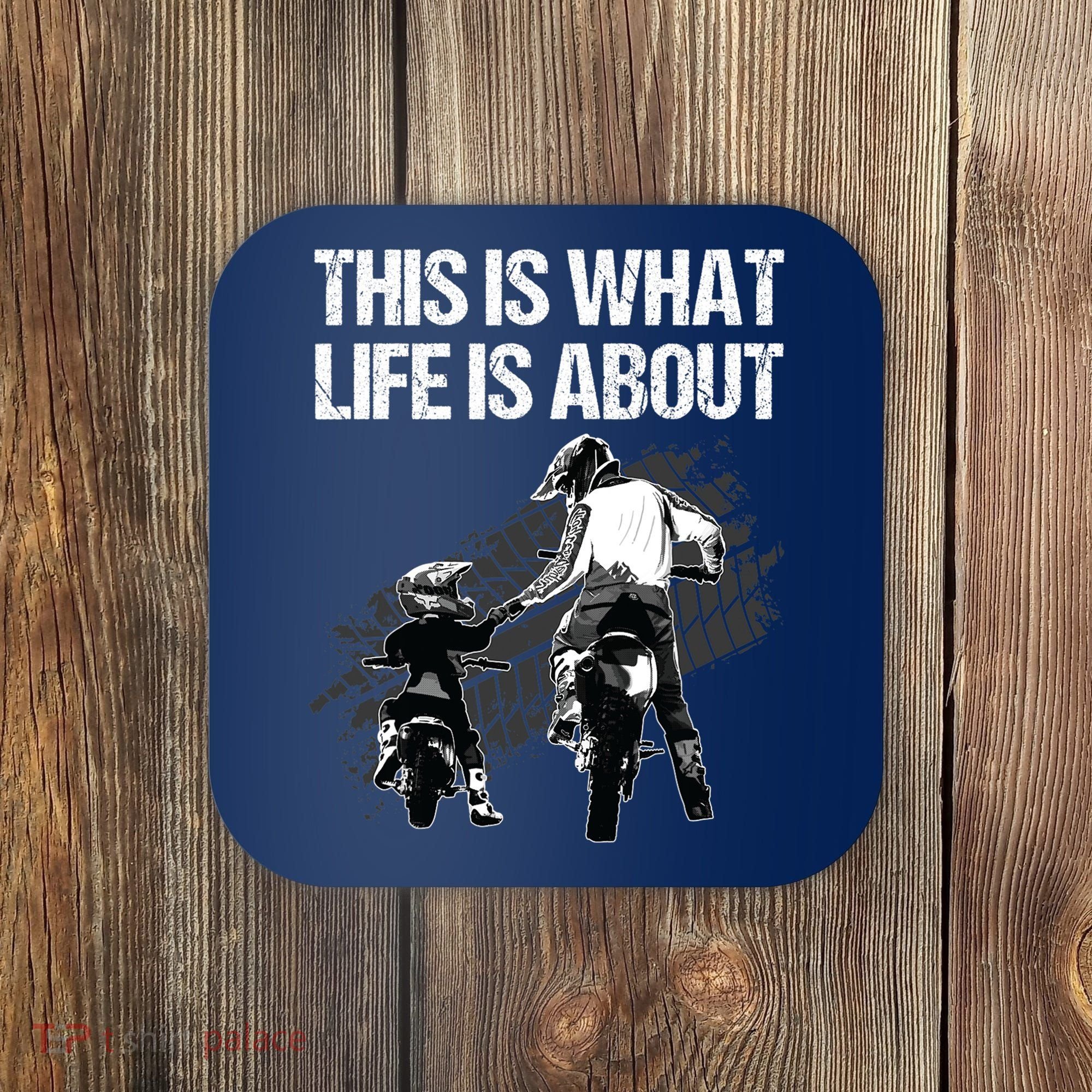 Funny Dirt Bike Art For Men Dad Boys Kid Motorcycle Lover Coaster