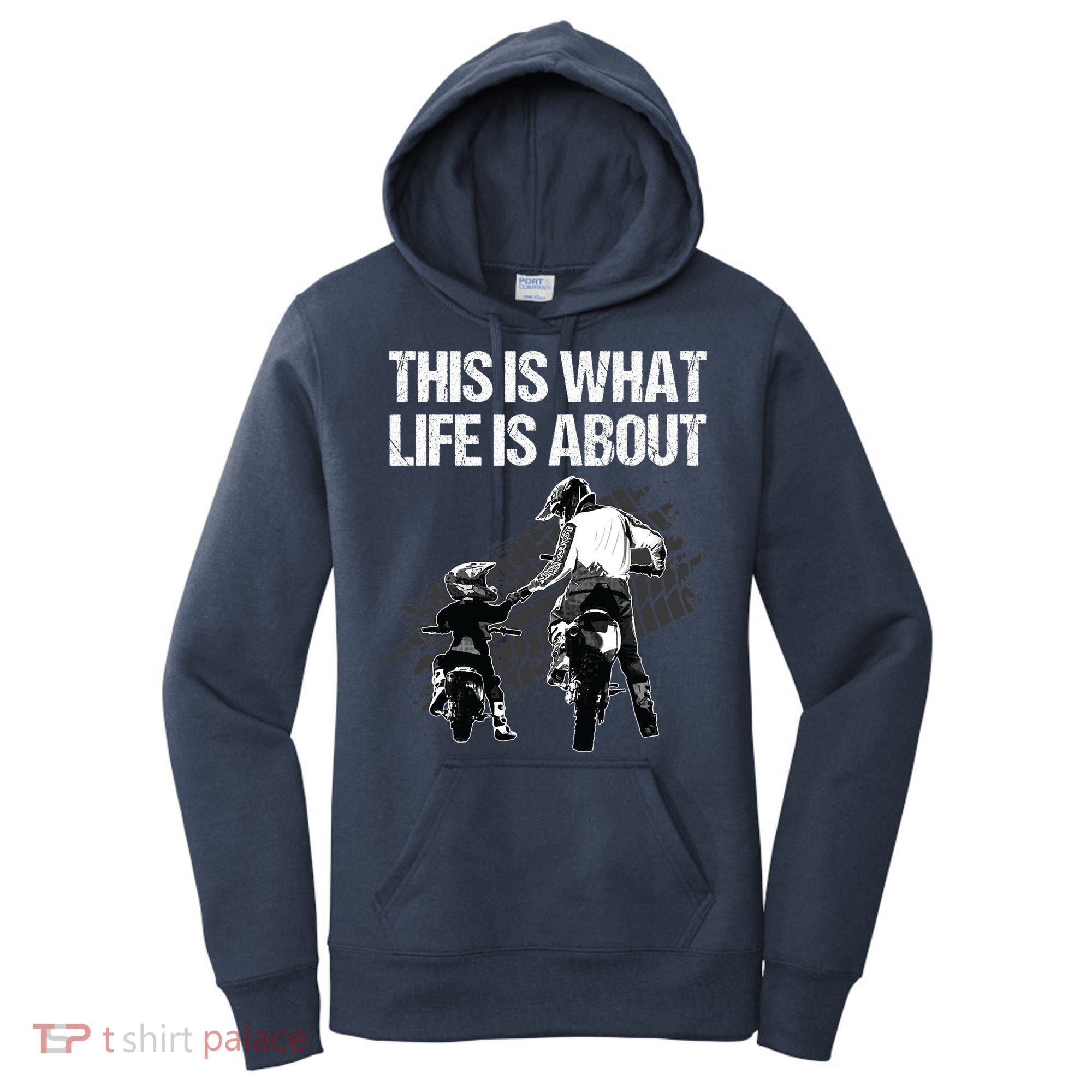 Funny Dirt Bike Art For Men Dad Boys Kid Motorcycle Lover Women's Hoodie