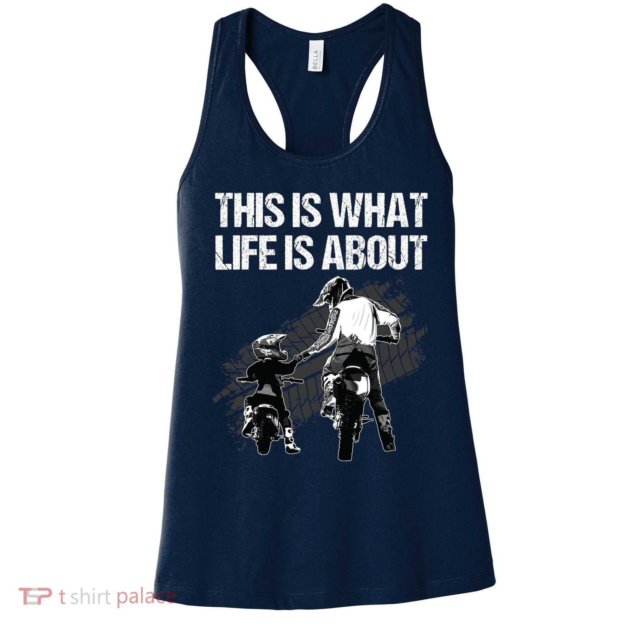 Funny Dirt Bike Art For Men Dad Boys Kid Motorcycle Lover Women's Tank Top