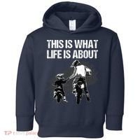 Funny Dirt Bike Art For Men Dad Boys Kid Motorcycle Lover Toddler Hoodie thumb 0