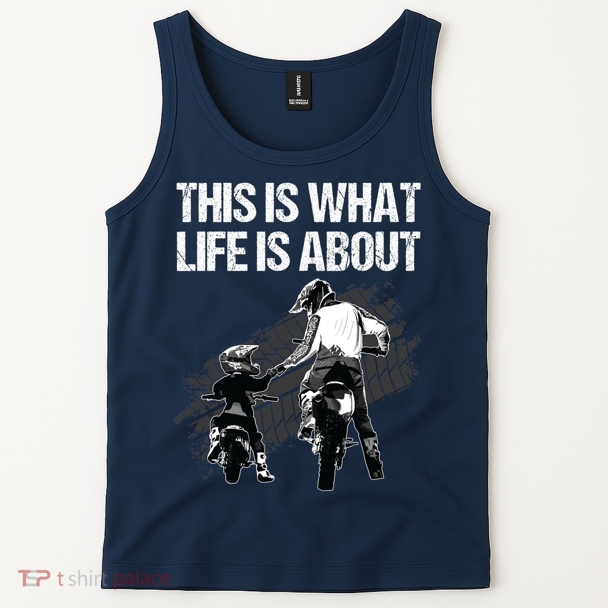 Funny Dirt Bike Art For Men Dad Boys Kid Motorcycle Lover Tank Top
