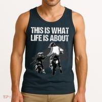 Funny Dirt Bike Art For Men Dad Boys Kid Motorcycle Lover Tank Top thumb 3