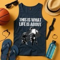 Funny Dirt Bike Art For Men Dad Boys Kid Motorcycle Lover Tank Top thumb 4