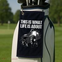 Funny Dirt Bike Art For Men Dad Boys Kid Motorcycle Lover Golf Towel thumb 2