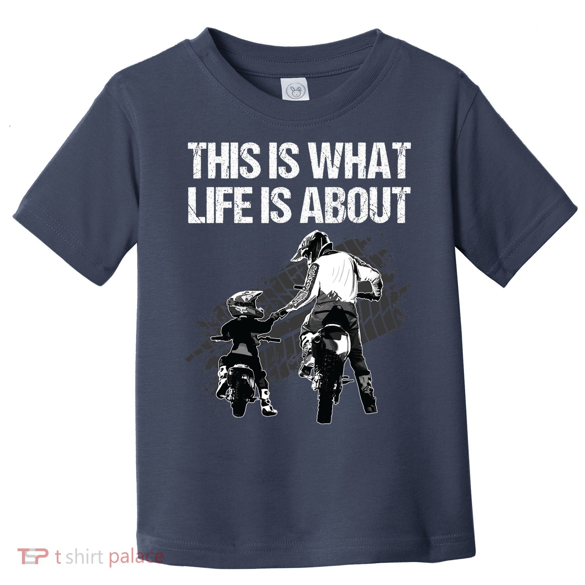 Funny Dirt Bike Art For Men Dad Boys Kid Motorcycle Lover Toddler T-Shirt