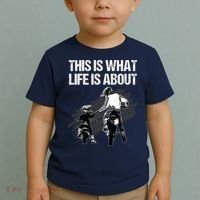 Funny Dirt Bike Art For Men Dad Boys Kid Motorcycle Lover Toddler T-Shirt thumb 2