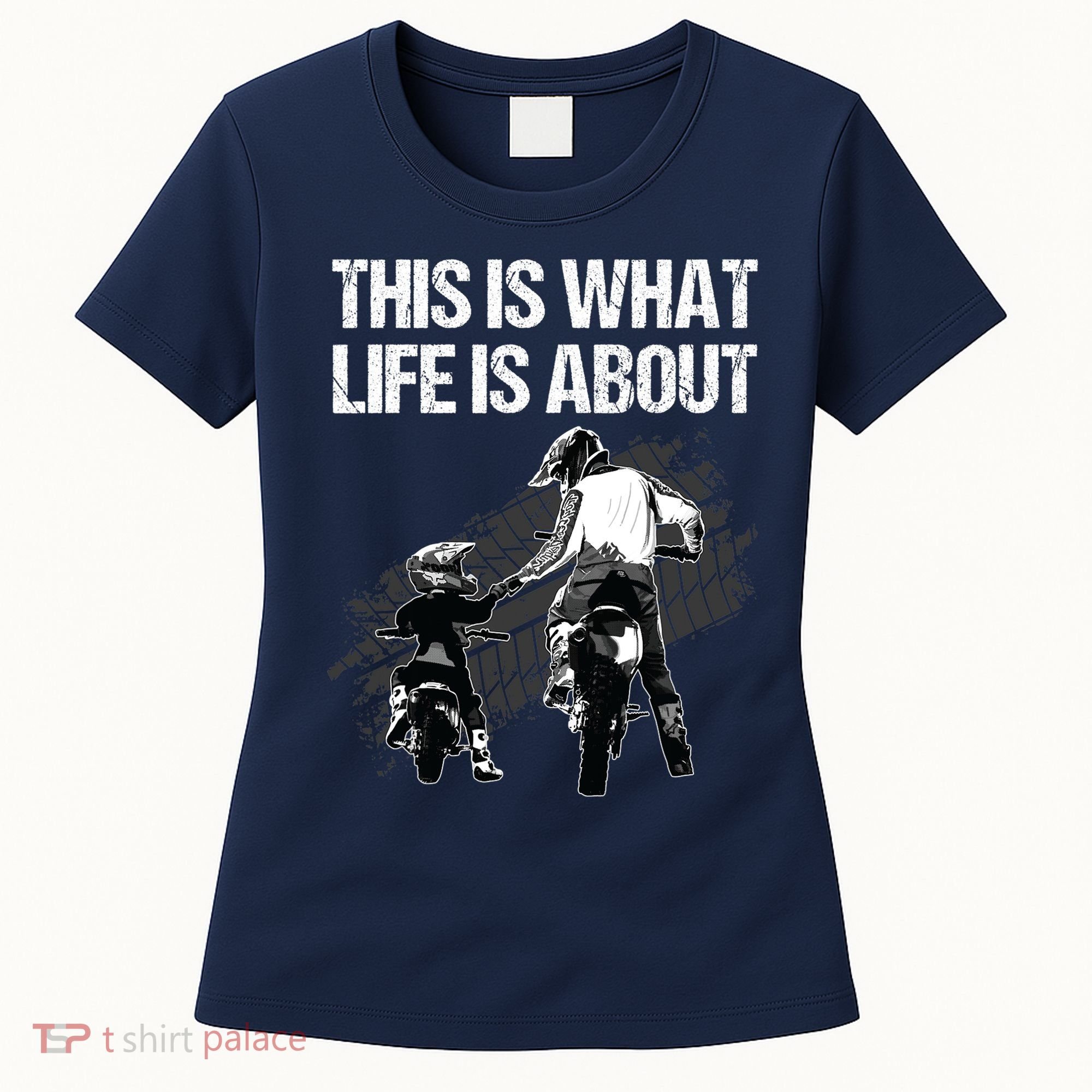 Funny Dirt Bike Art For Men Dad Boys Kid Motorcycle Lover Women's T-Shirt