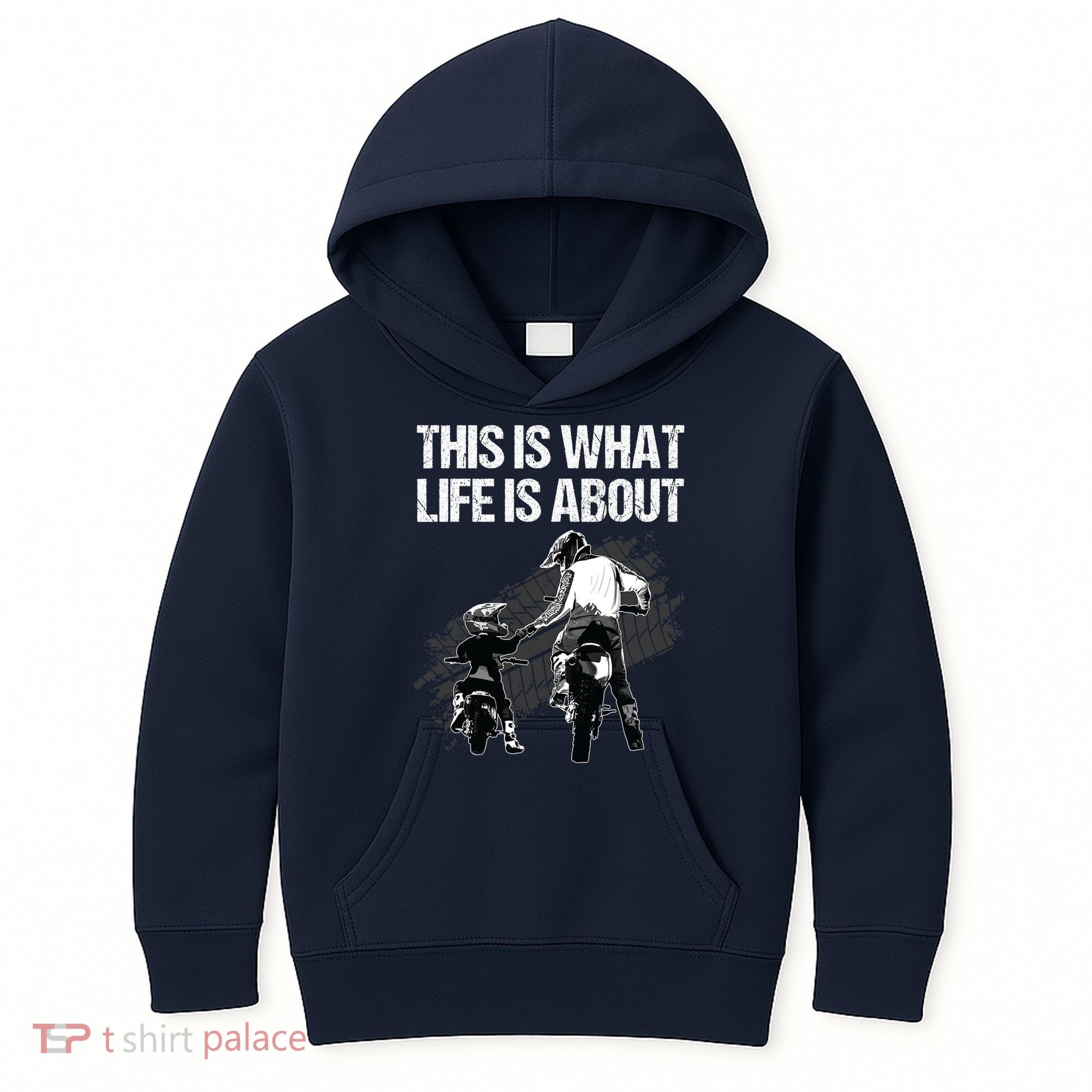 Funny Dirt Bike Art For Men Dad Boys Kid Motorcycle Lover Kids Hoodie