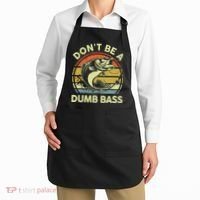 Fishing DonT Be Dumb Bass Funny Dad Apron thumb 2