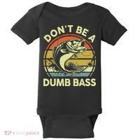 Fishing DonT Be Dumb Bass Funny Dad Baby Bodysuit thumb 0
