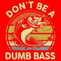 Fishing DonT Be Dumb Bass Funny Dad Santa Hat thumb 1
