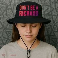 Funny DonT Be A Richard Distressed Gift Bucket Hat thumb 3