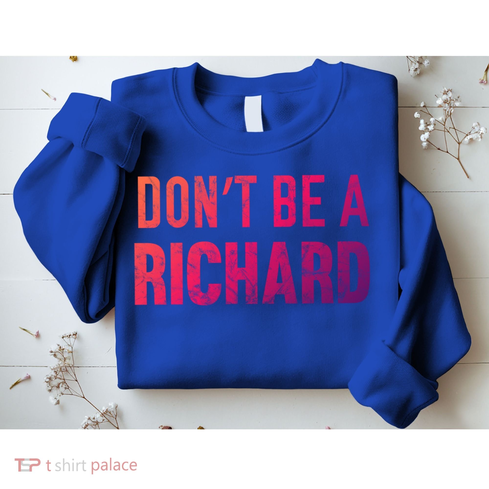 Funny DonT Be A Richard Distressed Gift Sweatshirt
