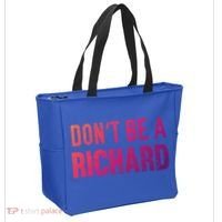 Funny DonT Be A Richard Distressed Gift Tote Bag thumb 2