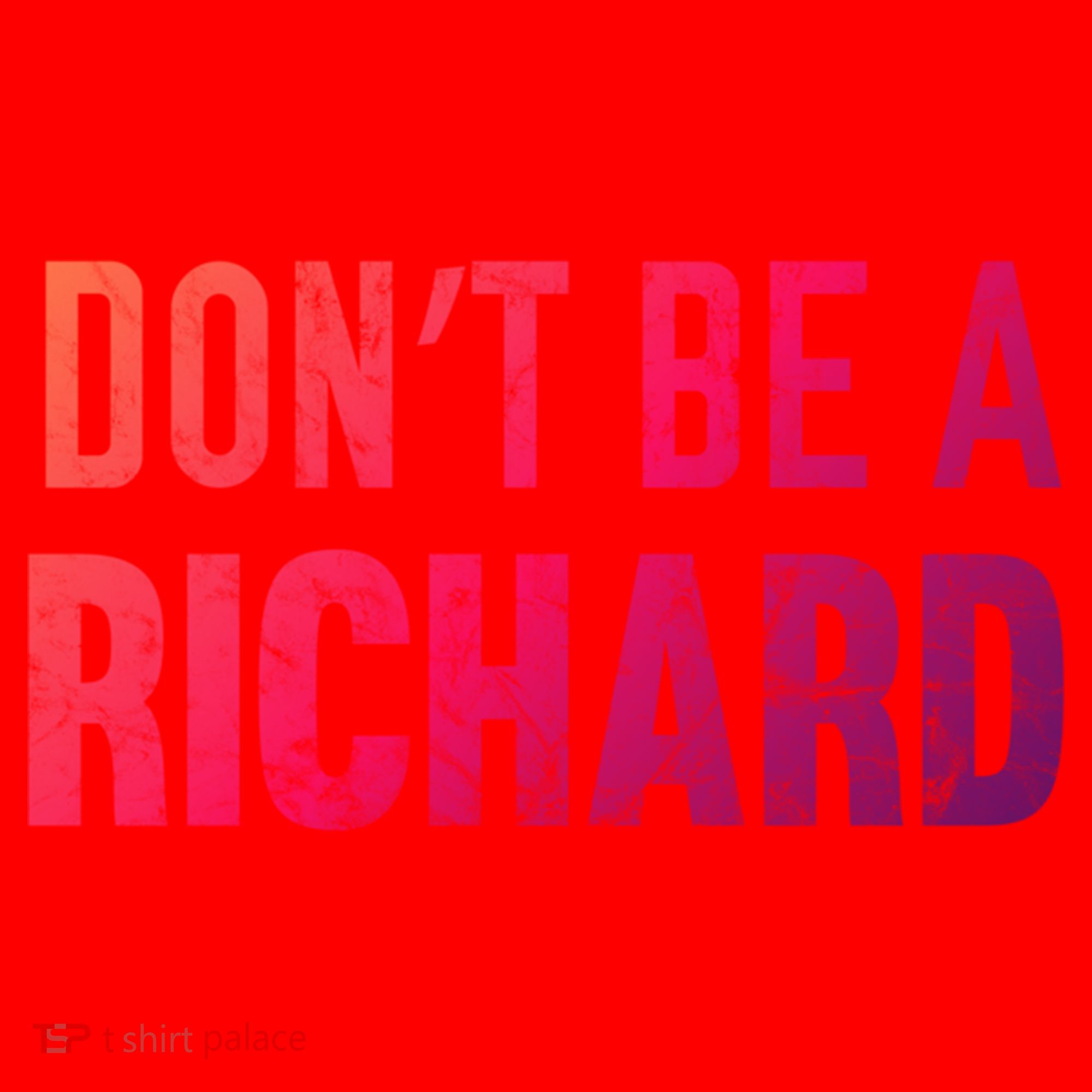Funny DonT Be A Richard Distressed Gift Santa Hat