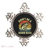 Fishing DonT Be Dumb Bass Ornament thumb 0