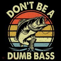 Fishing DonT Be Dumb Bass Ornament thumb 1