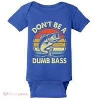 Fishing DonT Be Dumb Bass Baby Bodysuit thumb 0