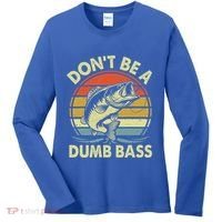 Fishing DonT Be Dumb Bass Women's Long Sleeve Shirt thumb 0