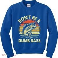 Fishing DonT Be Dumb Bass Kids Sweatshirt thumb 0