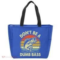 Fishing DonT Be Dumb Bass Tote Bag thumb 0