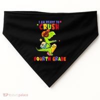 First Day Back To School N I Am Ready To Crush Fourth Grade USA-Made Doggie Bandana thumb 0