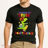 First Day Back To School N I Am Ready To Crush Fourth Grade Cooling Performance Crew T-Shirt thumb 2