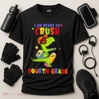 First Day Back To School N I Am Ready To Crush Fourth Grade Cooling Performance Crew T-Shirt thumb 3
