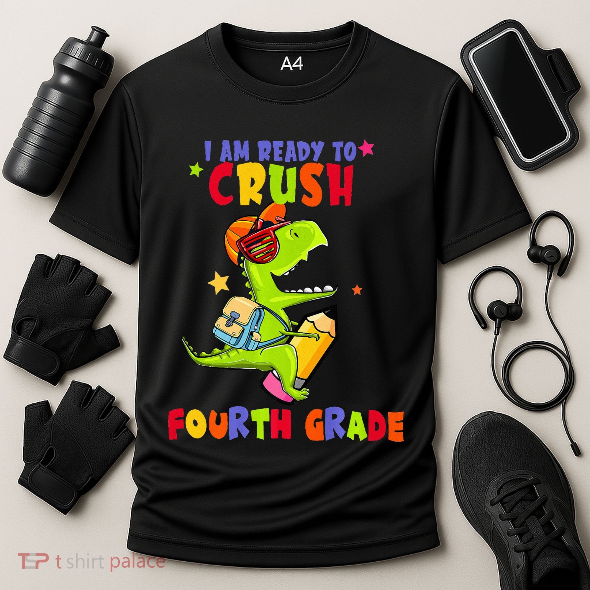 First Day Back To School N I Am Ready To Crush Fourth Grade Cooling Performance Crew T-Shirt