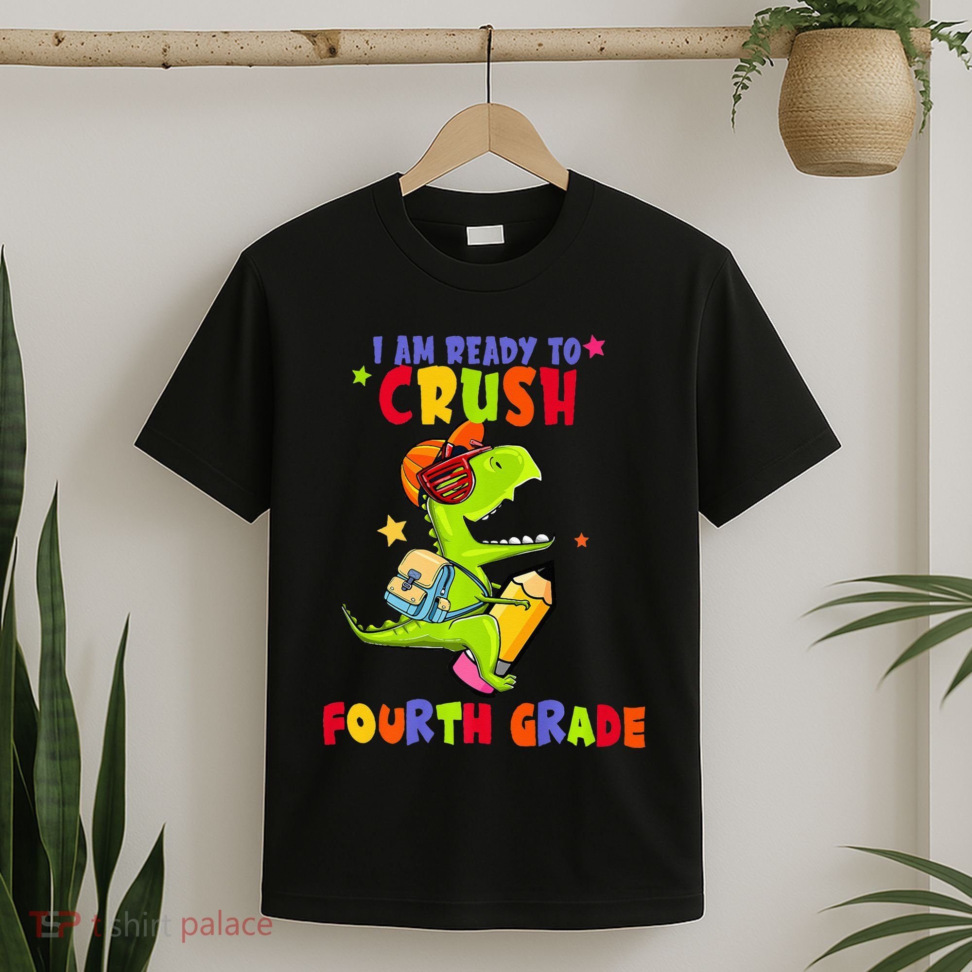 First Day Back To School N I Am Ready To Crush Fourth Grade T-Shirt