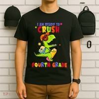 First Day Back To School N I Am Ready To Crush Fourth Grade T-Shirt thumb 6