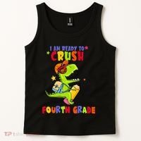 First Day Back To School N I Am Ready To Crush Fourth Grade Tank Top thumb 2