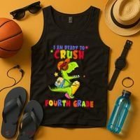 First Day Back To School N I Am Ready To Crush Fourth Grade Tank Top thumb 4