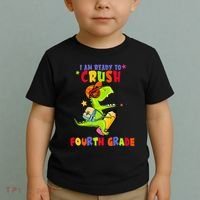 First Day Back To School N I Am Ready To Crush Fourth Grade Toddler T-Shirt thumb 2
