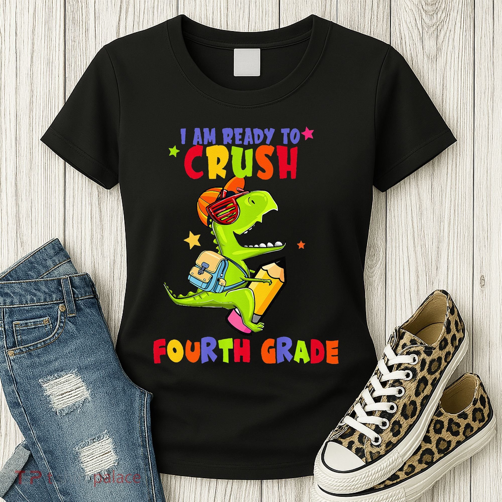 First Day Back To School N I Am Ready To Crush Fourth Grade Women's T-Shirt