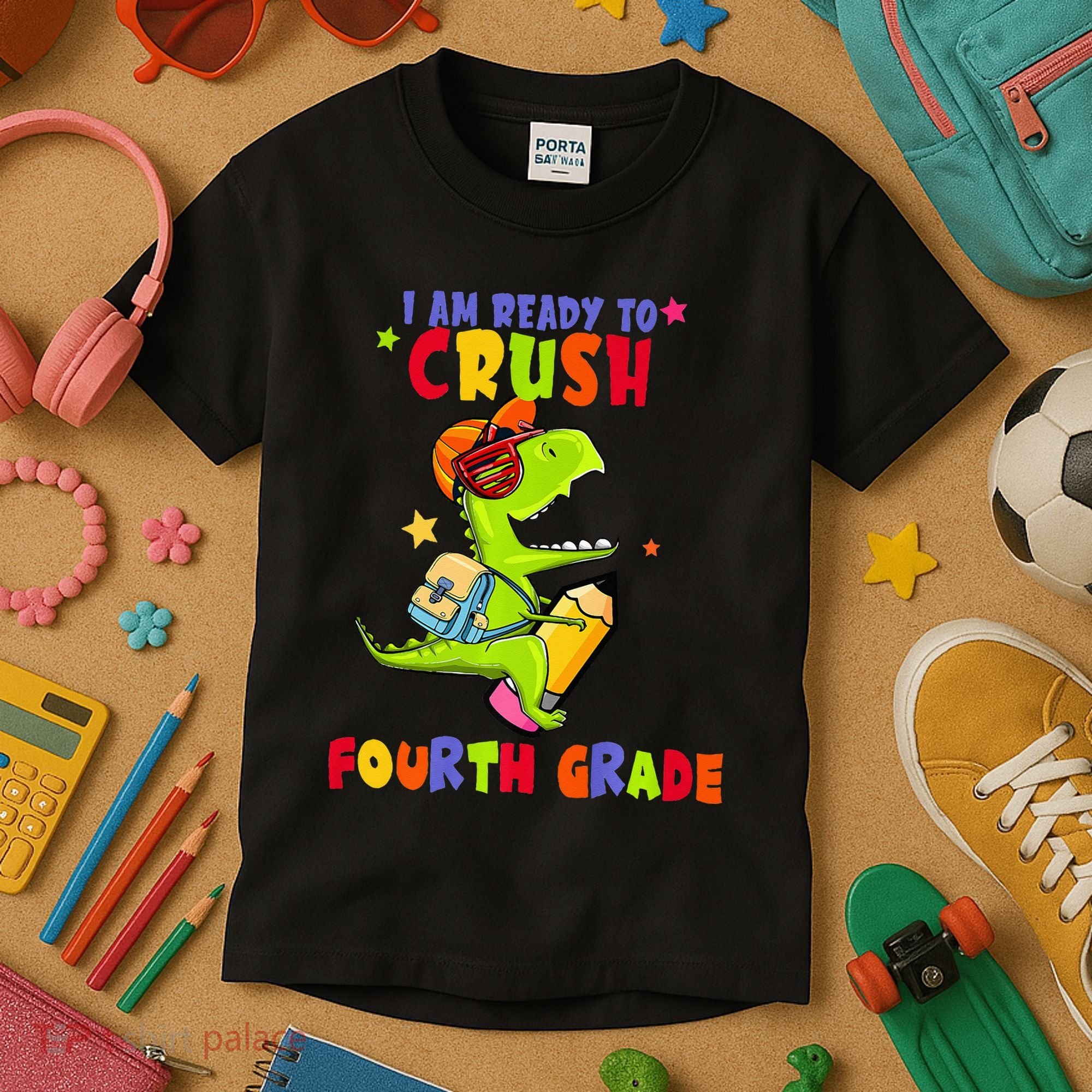 First Day Back To School N I Am Ready To Crush Fourth Grade Kids T-Shirt