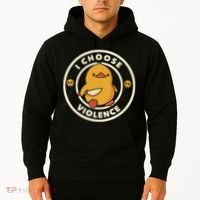 Funny Duck By Tobe Fonseca I Choose Violence Hoodie thumb 2