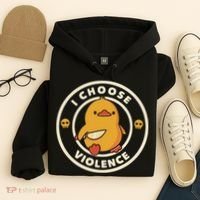 Funny Duck By Tobe Fonseca I Choose Violence Hoodie thumb 4