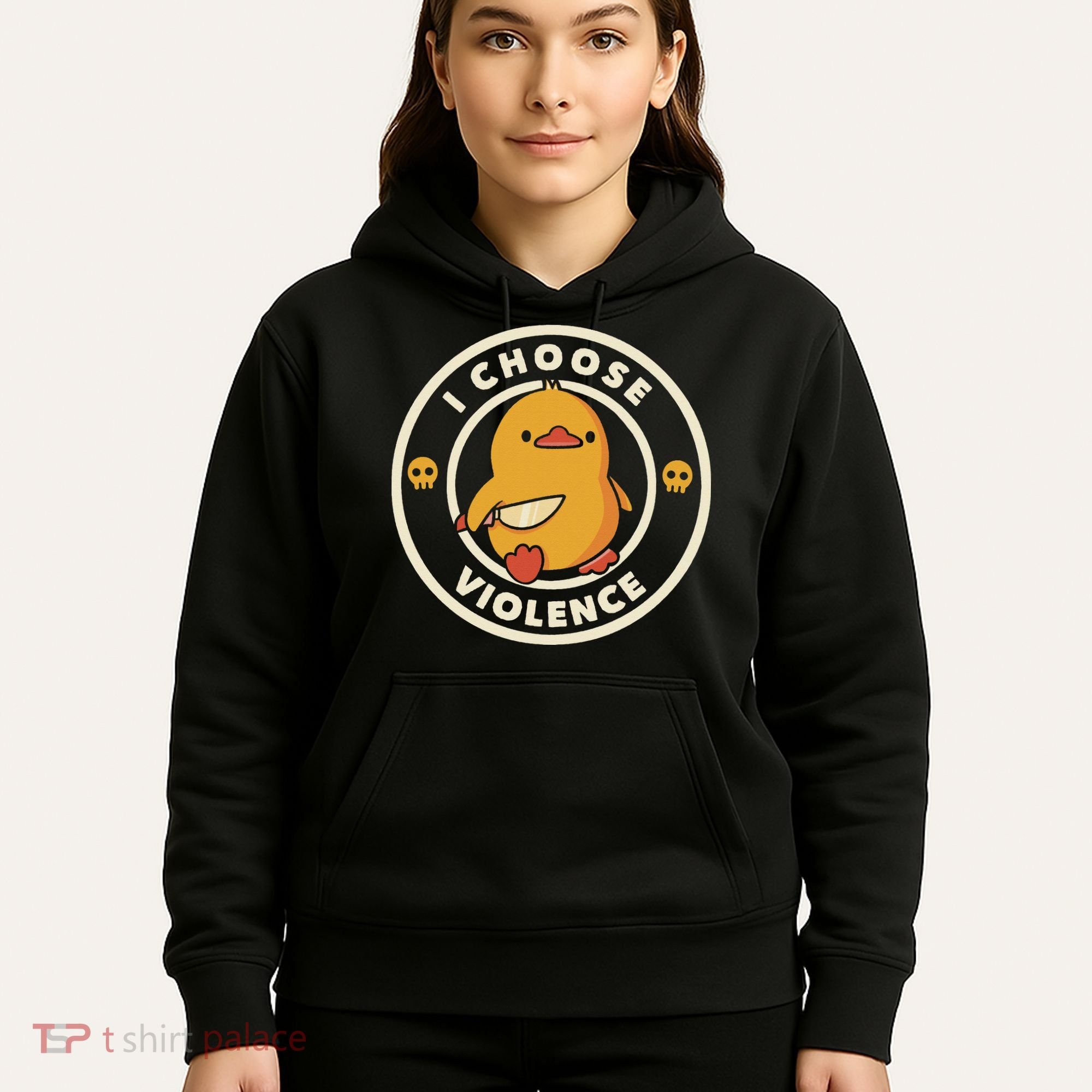 Funny Duck By Tobe Fonseca I Choose Violence Hoodie