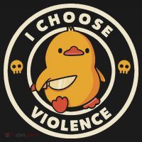 Funny Duck By Tobe Fonseca I Choose Violence Long Sleeve Shirt thumb 2