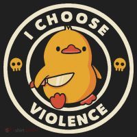 Funny Duck By Tobe Fonseca I Choose Violence Beanie thumb 2
