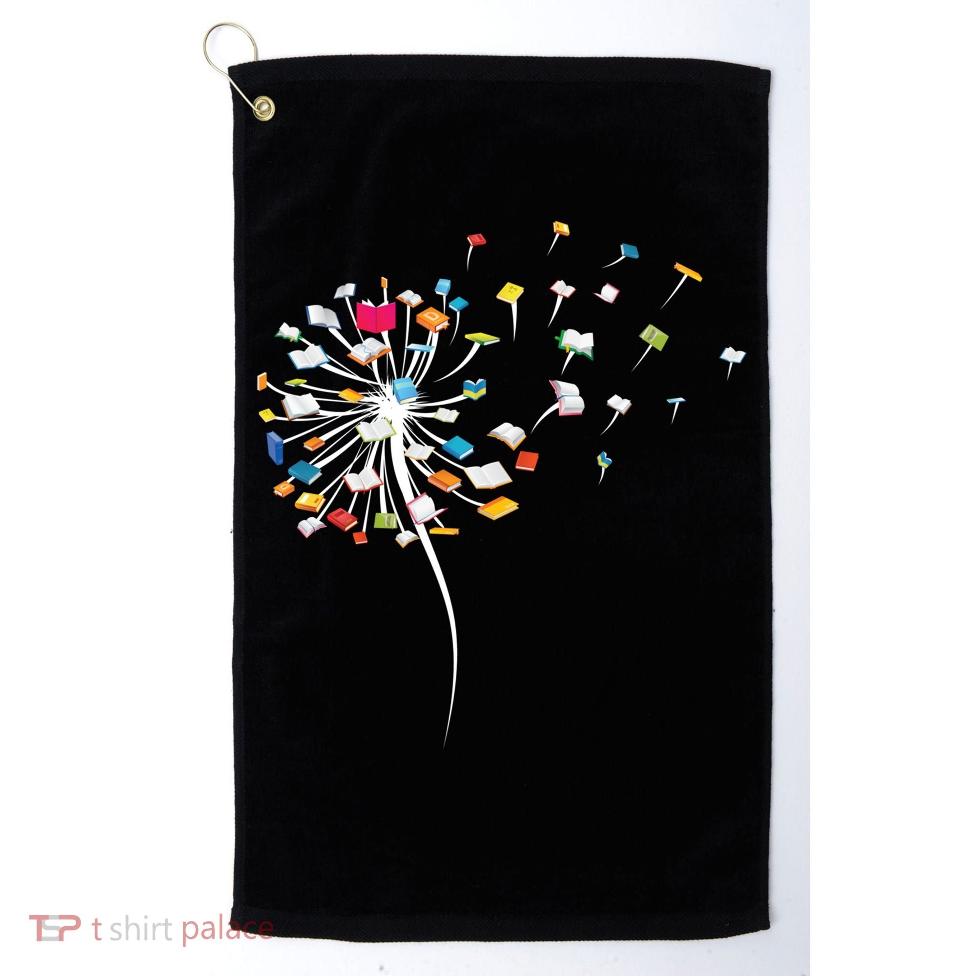 Funny Dandelion Books Gift For Reading Lover Golf Towel