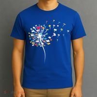 Funny Dandelion Books Gift For Reading Lover T-Shirt thumb 3