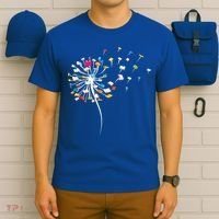 Funny Dandelion Books Gift For Reading Lover T-Shirt thumb 6