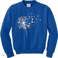 Funny Dandelion Books Gift For Reading Lover Kids Sweatshirt thumb 0