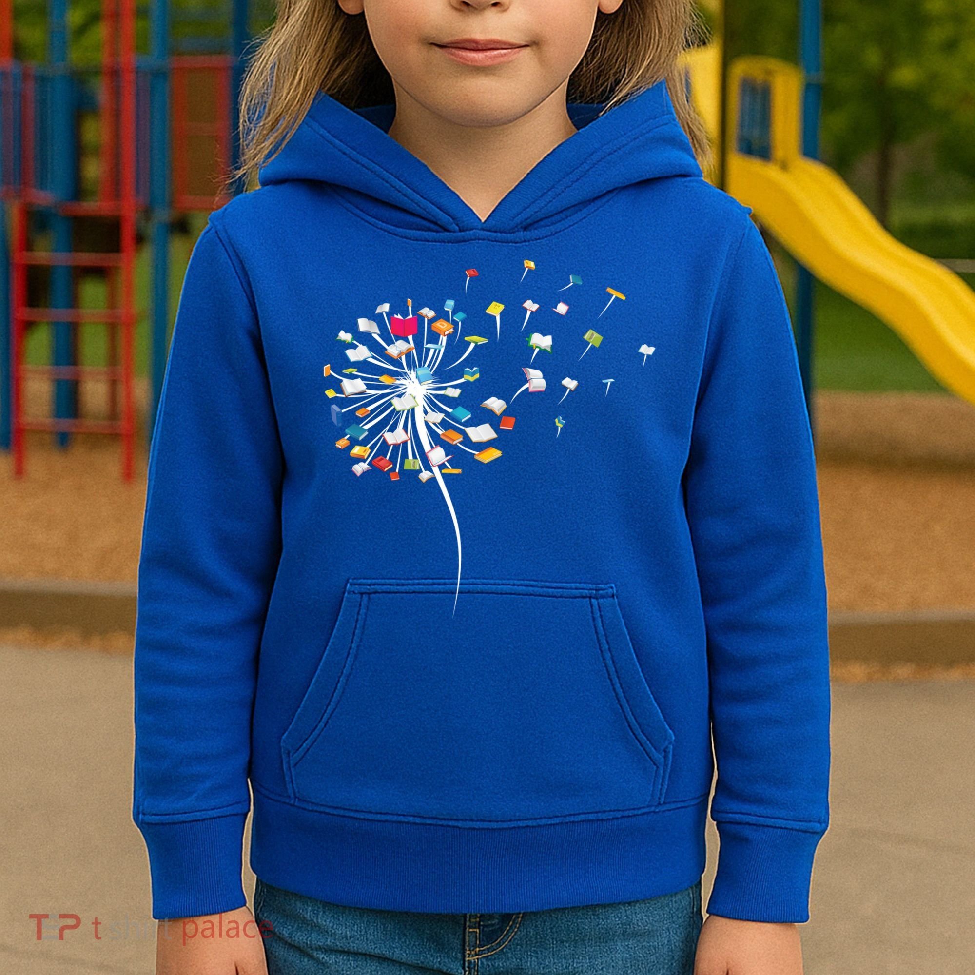 Funny Dandelion Books Gift For Reading Lover Kids Hoodie