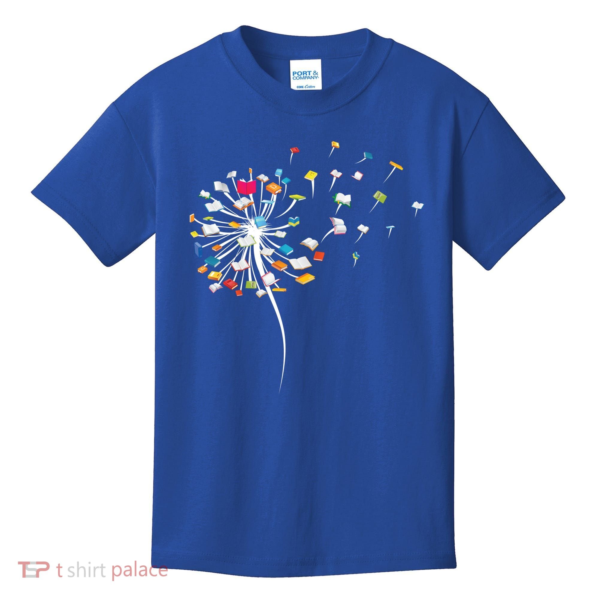 Funny Dandelion Books Gift For Reading Lover Kids T-Shirt