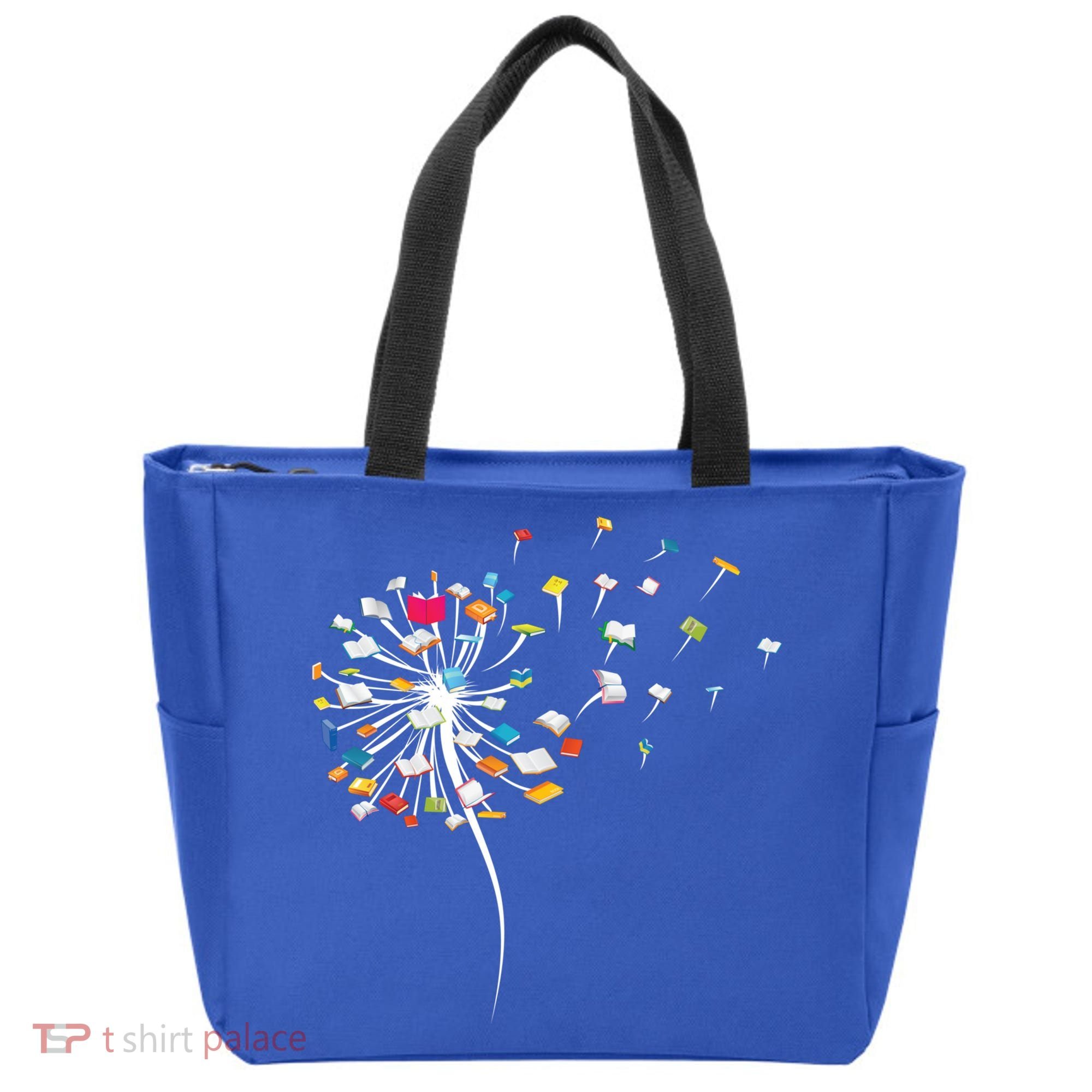 Funny Dandelion Books Gift For Reading Lover Tote Bag