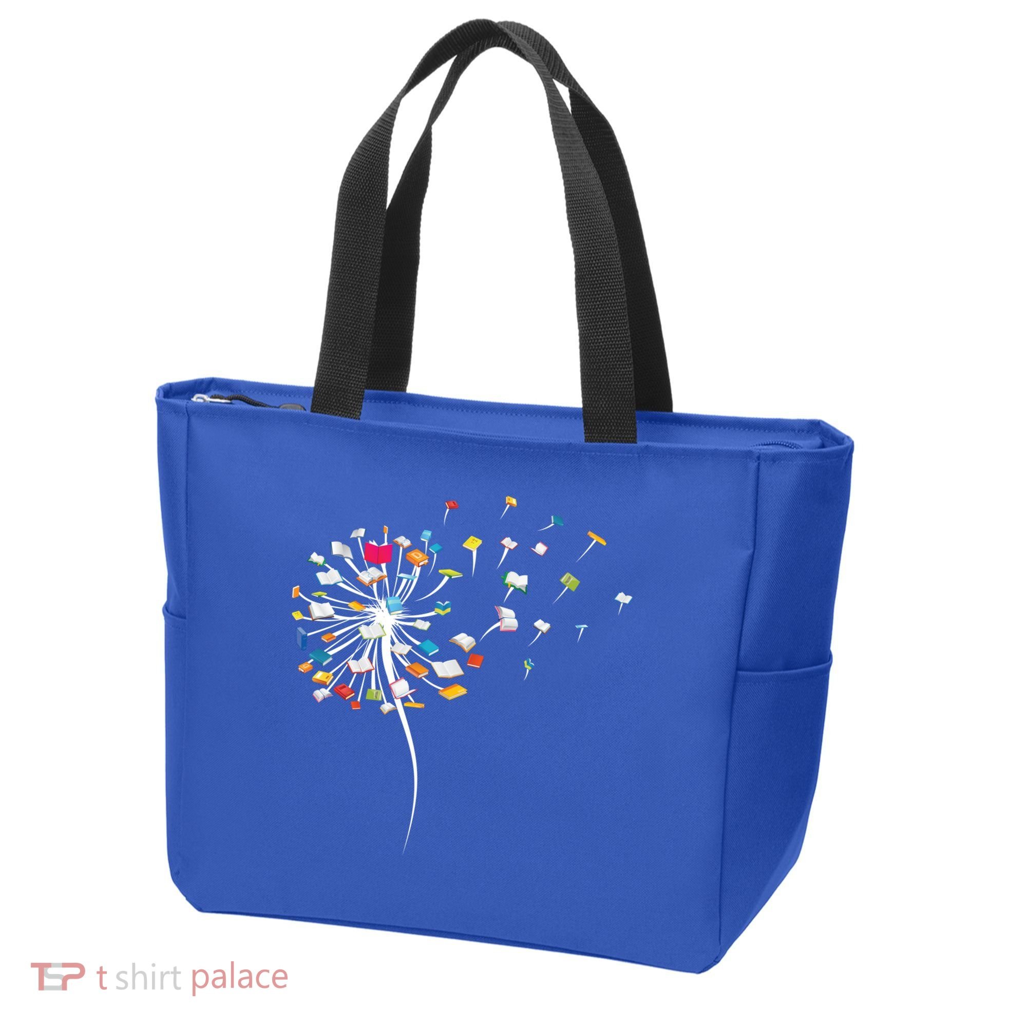 Funny Dandelion Books Gift For Reading Lover Tote Bag